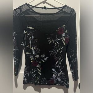 Women’s Guess top with mesh sleeves